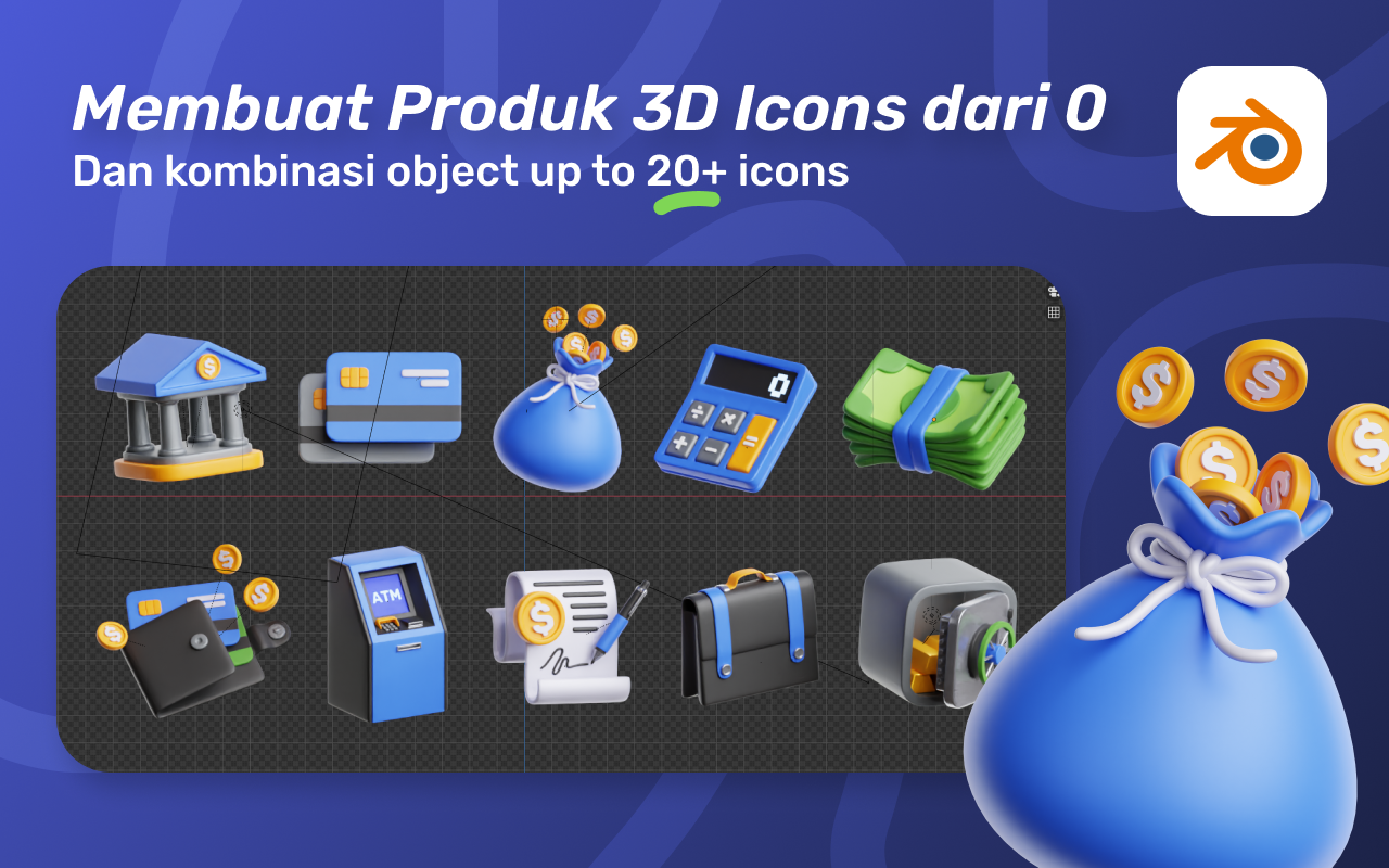 Foto kelas Blender Mastery: Build Passive Income from Selling 3D Icons
